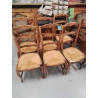 LOT DE 6 CHAISES ASSISES PAILLÉES 