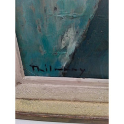 HUILE SUR PANNEAU NATURE MORTE SIGNEE THILMANY