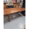 TABLE EFFET BOIS EXOTIQUE + ALLONGE