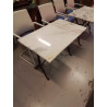 TABLE BISTROT  PIED METAL NOIR 