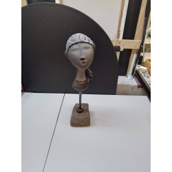 SCULPTURE TETE AFRICAINE...