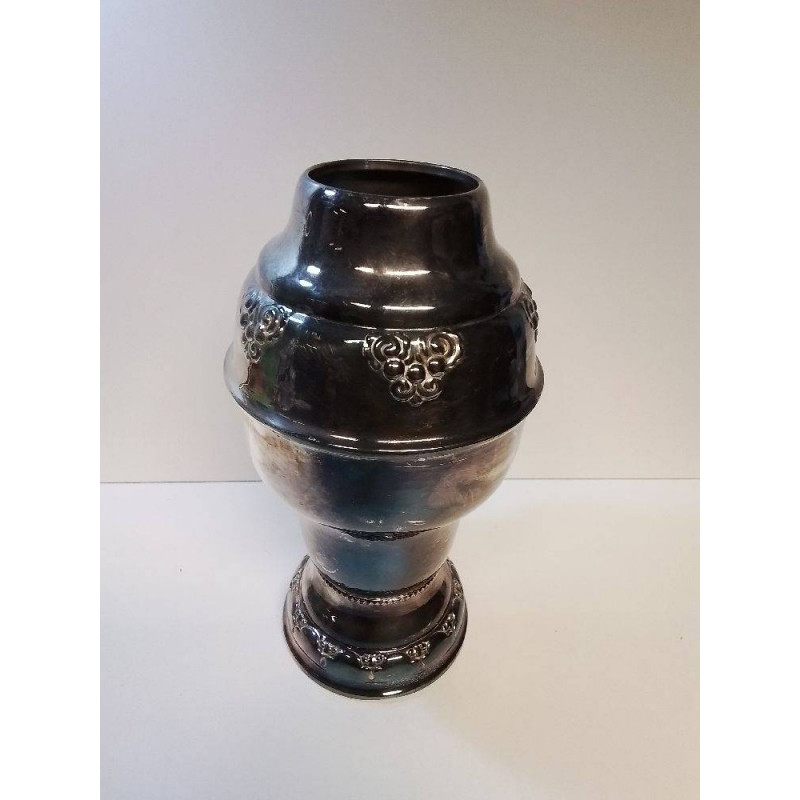 VASE MÉTAL ARGENTÉ 