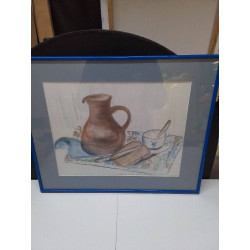 PASTEL SIGNÉE NATURE MORTE 