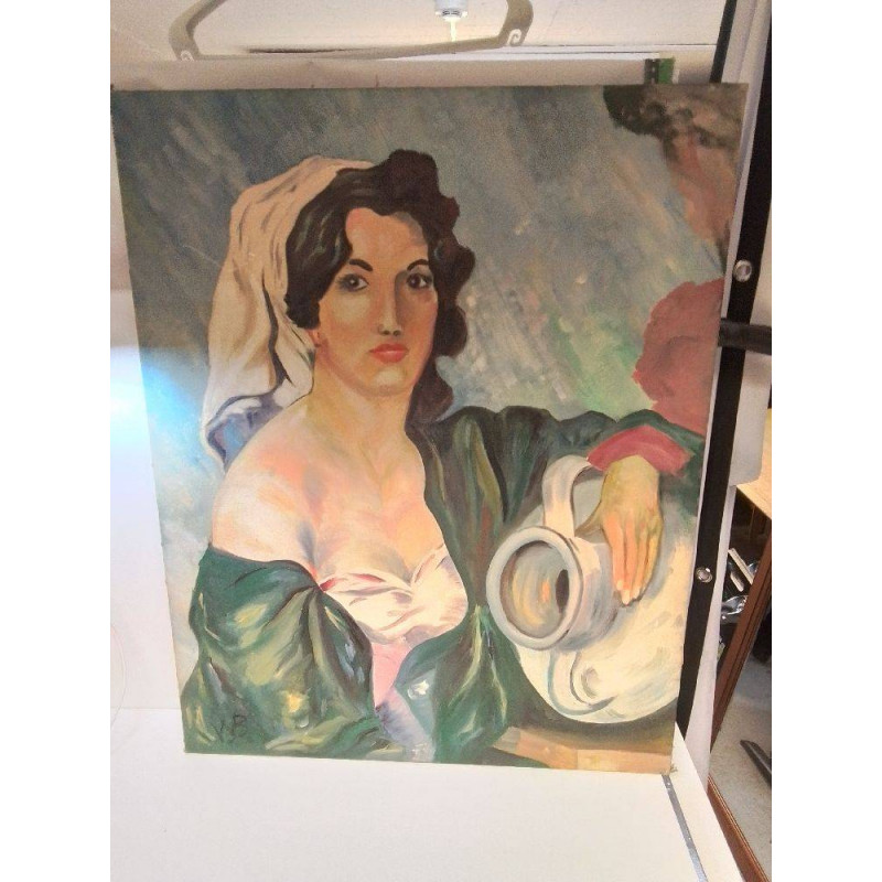 HUILE SUR TOILE PORTEUSE D’EAU WB