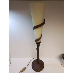 LAMPE SUR PIED MERAL ET VERRE
