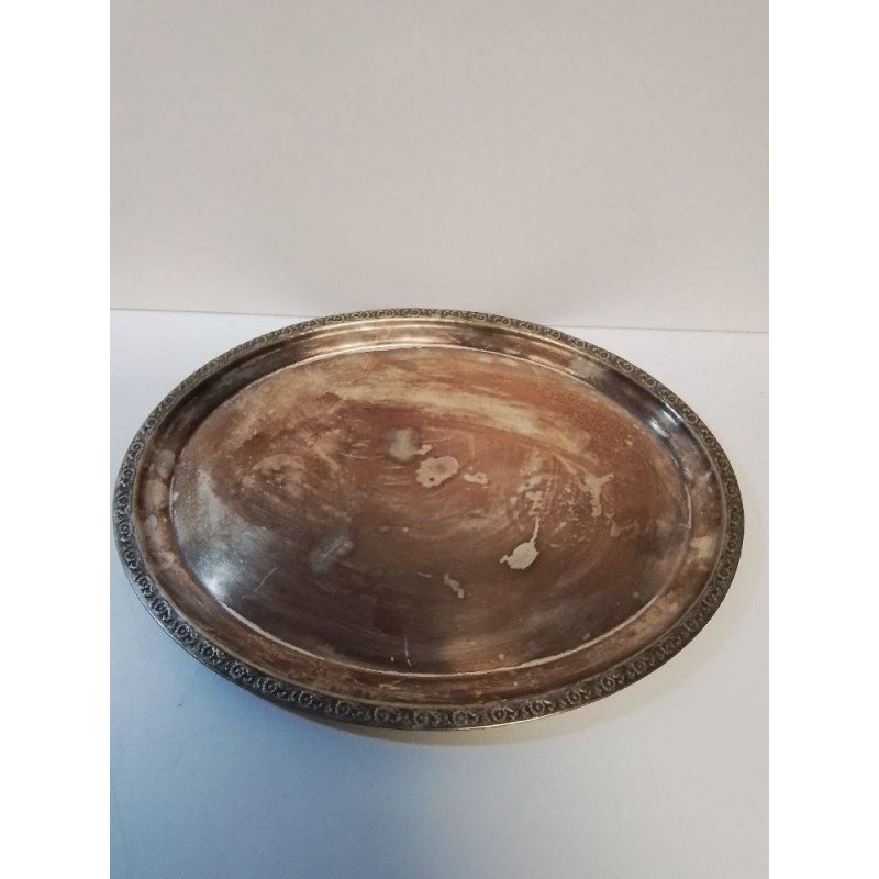 PLATEAU MÉTAL ARGENTÉ 