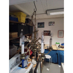 LUSTRE 6 FEUX LAITON