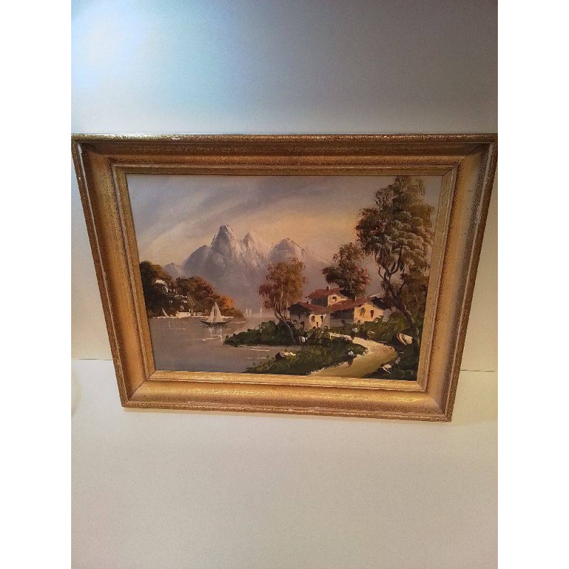 PEINTURE CHEMIN AU BORD DE L’EAU 