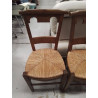 LOT DE 4 CHAISES ASSISES PAILLES