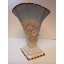 VASE À MOTIF FLORAL ROSE ET...