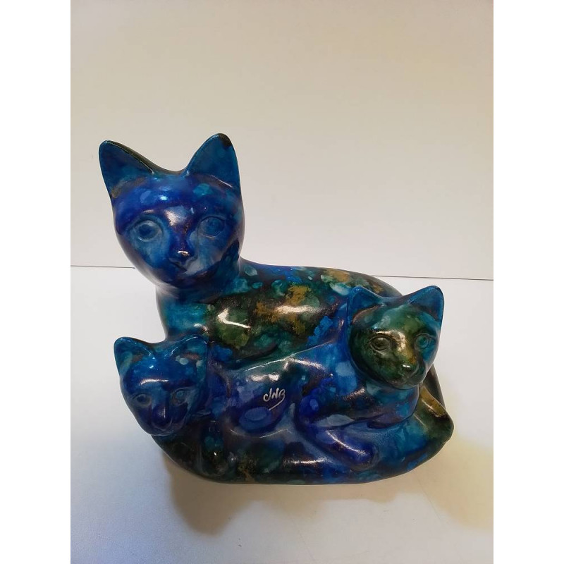 FIGURINE DE CHATS CÉRAMIQUE 