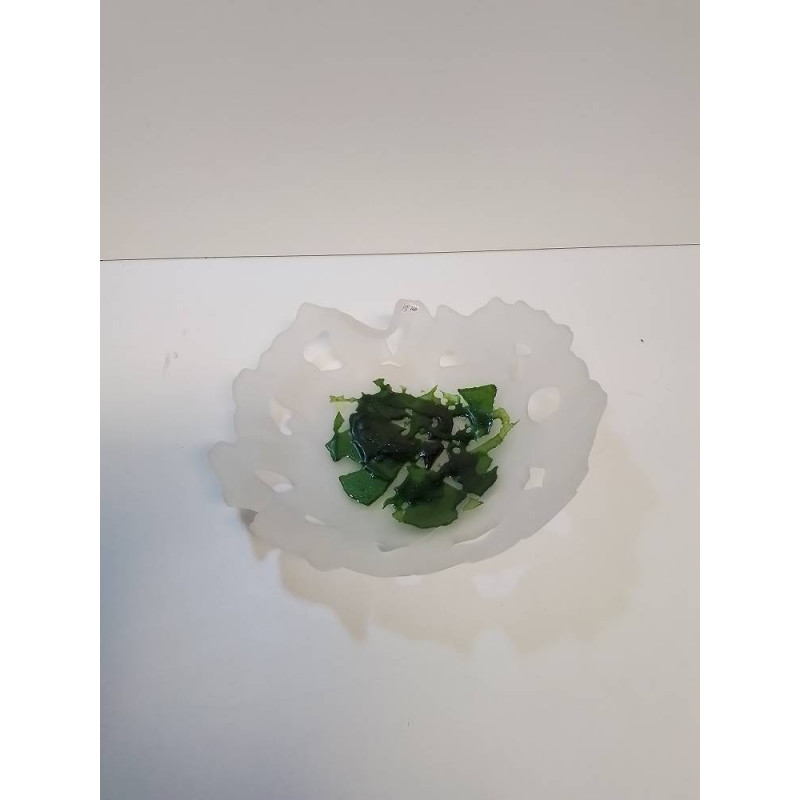 COUPE A FRUIT SIGNEE EN VERRE 