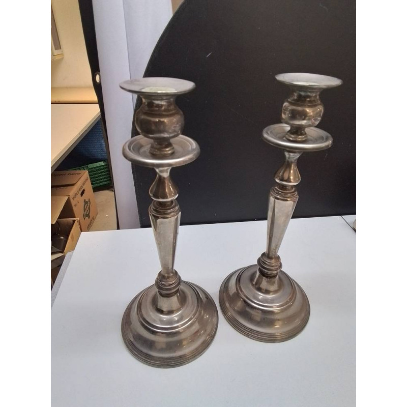 PAIRE DE CHANDELIER METAL