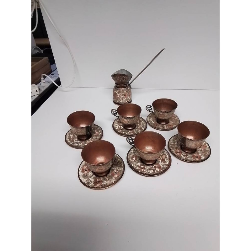 SERVICE A CAFE EN CUIVRE 