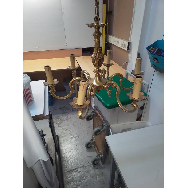 LUSTRE 6 FEUX BRONZE 