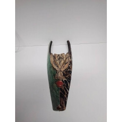 MASQUE BOIS ET TISSU COLORÉ 