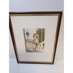 LITHOGRAPHIE RUELLE SIGNÉE 