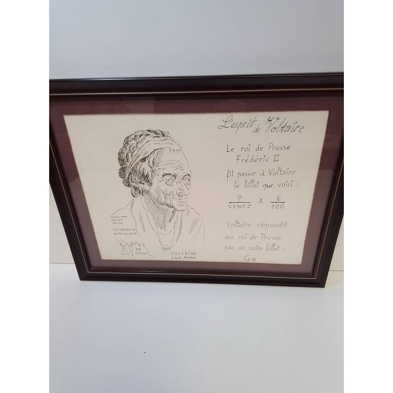 LITHOGRAPHIE DE VOLTAIRE 