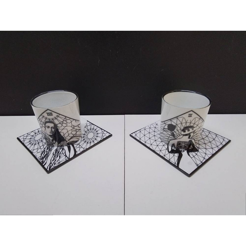 LOT DE 2 PHOTOPHORES BY KHOL LIMOGES