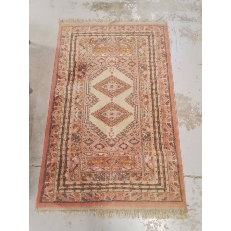 TAPIS LAINE SAUMON 95X150