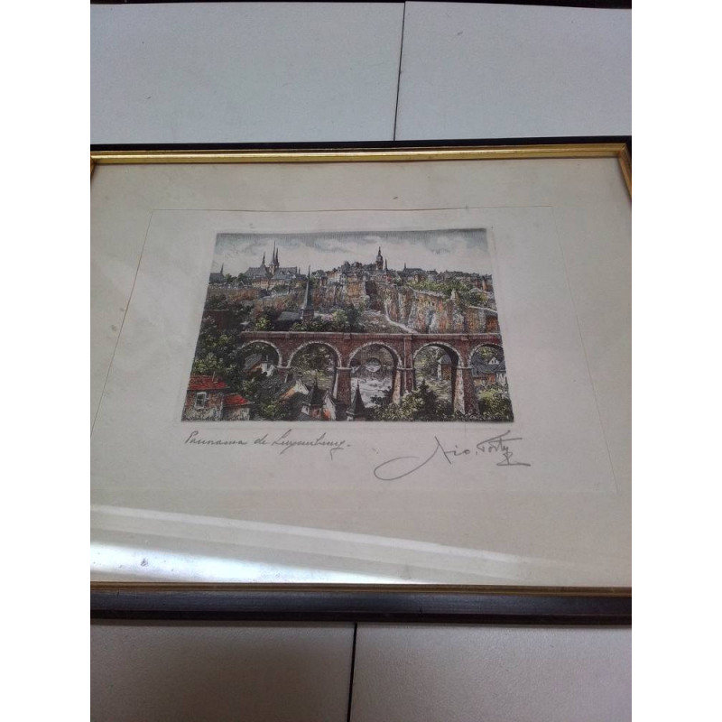 GRAVURE ENCADRÉE SIGNÉE DE GEO FOSTY