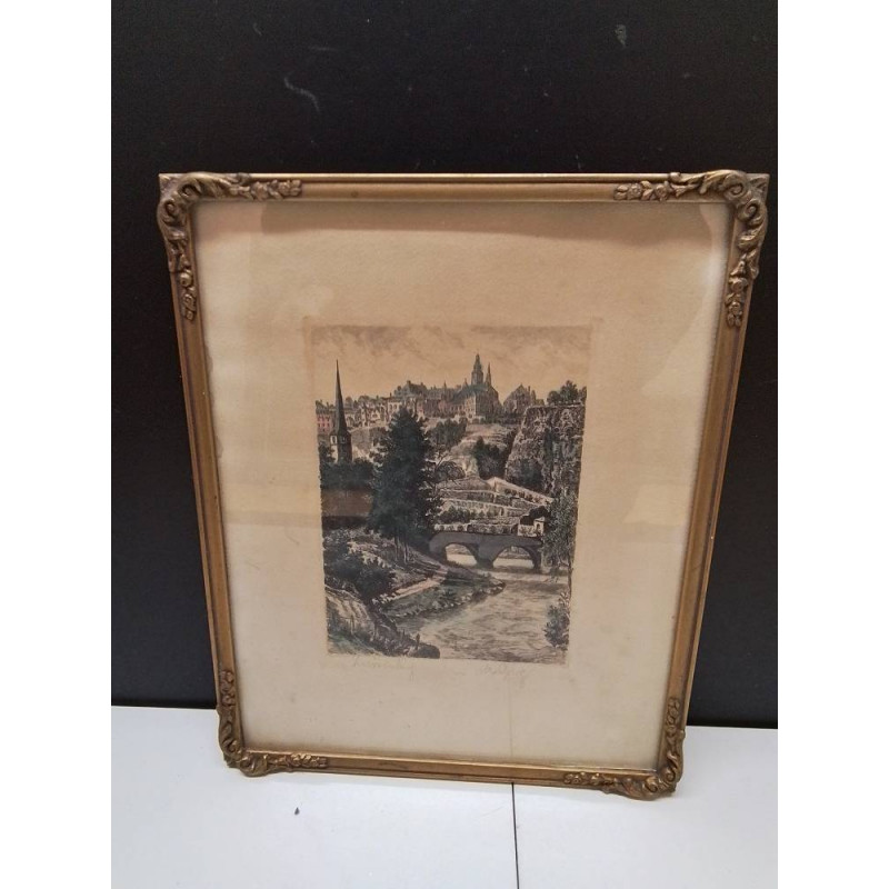 LITHOGRAPHIE LUXEMBOURG PETIT MODÈLE 