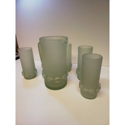 CARAFE ET CINQ VERRES EN...