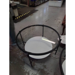 TABLE BASSE METAL ET VERRE 
