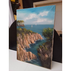 HUILE SUR TOILE DECOR CÔTIER 