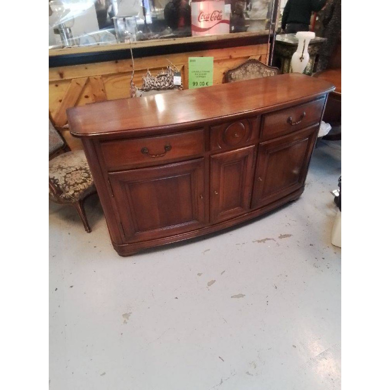 BUFFET BAS EN MERISIER 3 PORTES 3 TIROIRS 