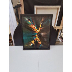 HUILE SUR PANNEAU ABSTRAITE