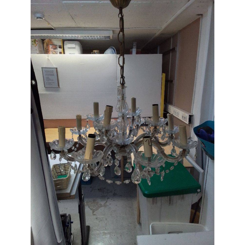 LUSTRE 12 FEUX A PAMPILLES 