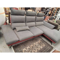 CANAPÉ D’ANGLE ROUGE GRIS...