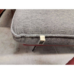 CANAPÉ D’ANGLE ROUGE GRIS MAISON XXL