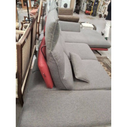 CANAPÉ D’ANGLE ROUGE GRIS MAISON XXL