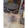 TABOURET DE BAR NOIR ET CHROME 