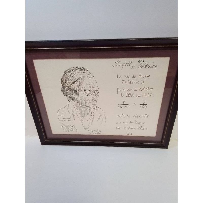LITHOGRAPHIE DE VOLTAIRE 