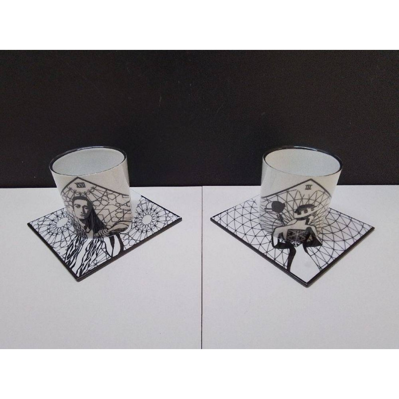 LOT DE 2 PHOTOPHORES BY KHOL LIMOGES