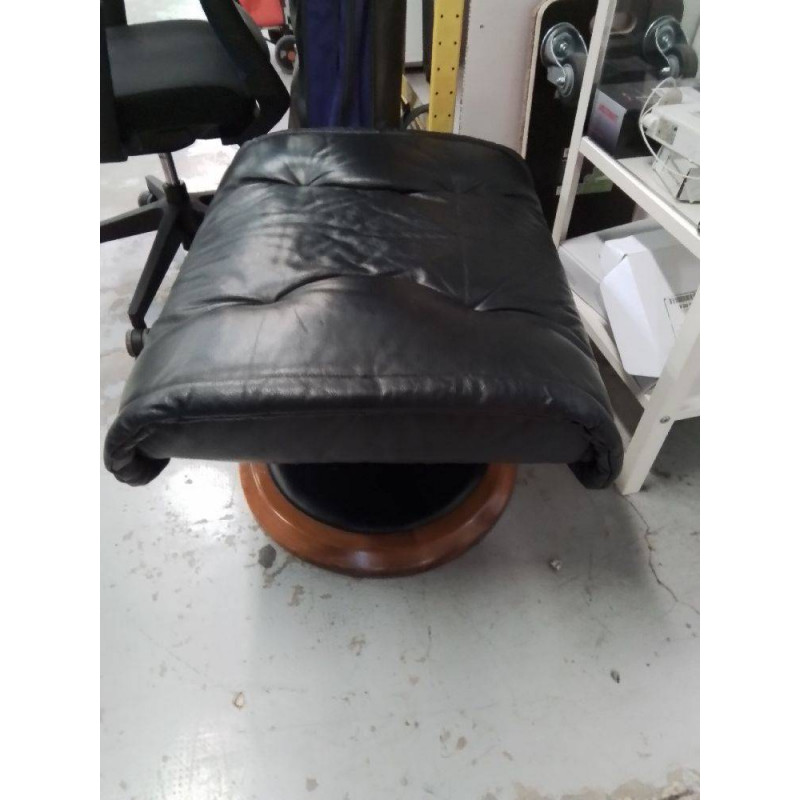 REPOSE PIED CUIR NOIR