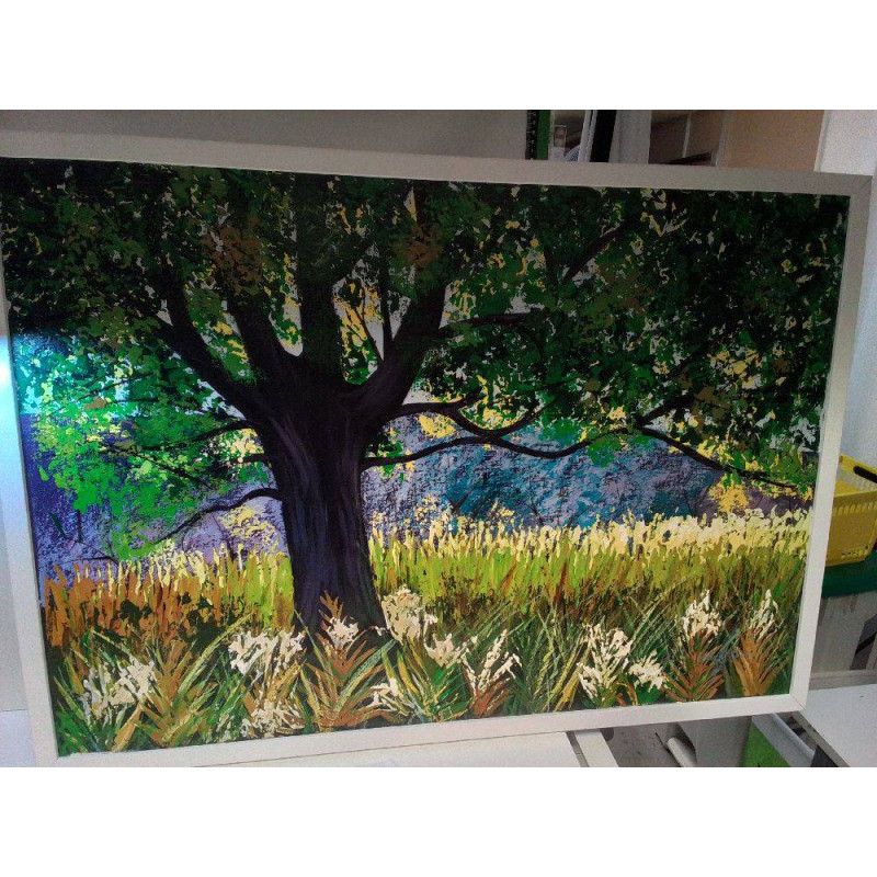 TABLEAU MODERNE CADRE BLANC 