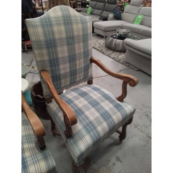 FAUTEUIL EN NOYER TISSU A...