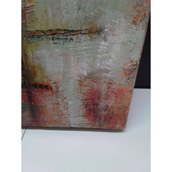 TOILA ABSTRAITE SIGNÉE ROMY BAUSCH