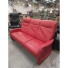 CANAPÉ CUIR ROUGE 3 PLACES 