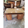 BUREAU BOIS VINTAGE 3 TIROIRS 1 PORTE