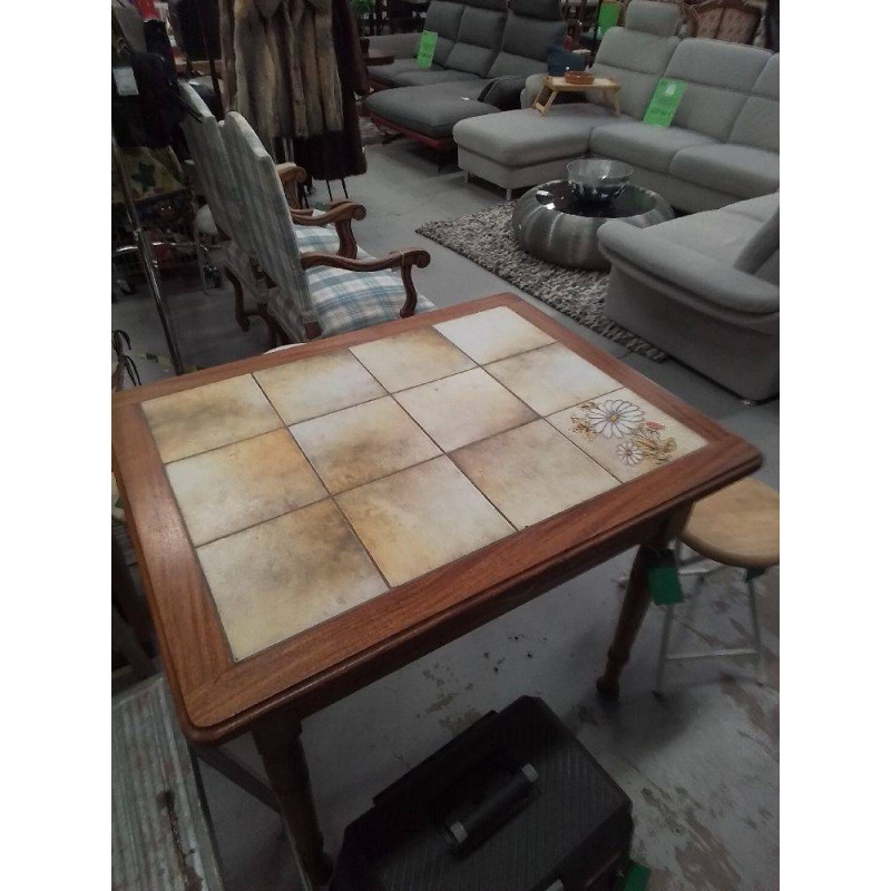 TABLE 1 TIROIR PLATEAU CARRELÉ