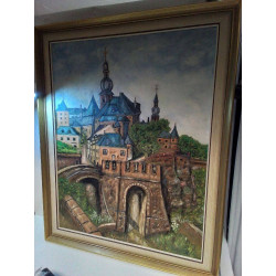 HUILE SUR TOILE VUE GROUND...