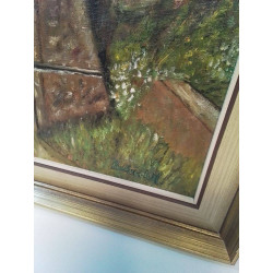 HUILE SUR TOILE VUE GROUND CATHÉDRALE 