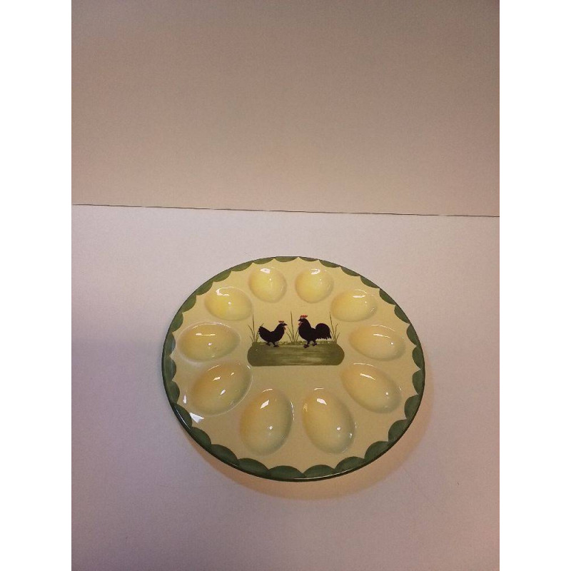 ASSIETTE À ŒUFS EN CÉRAMIQUE