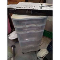 MEUBLE A ROULETTES 5 TIROIRS 