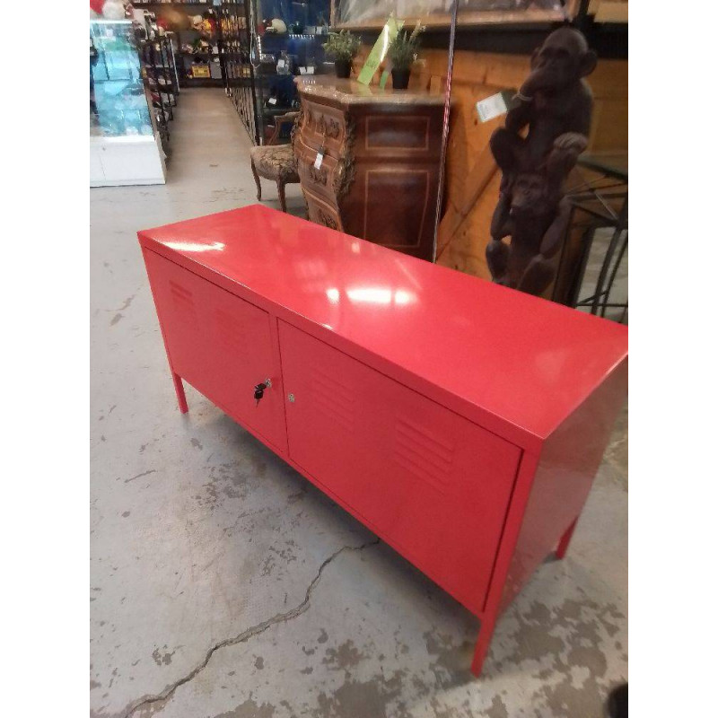 MEUBLE BAS METAL ROUGE 